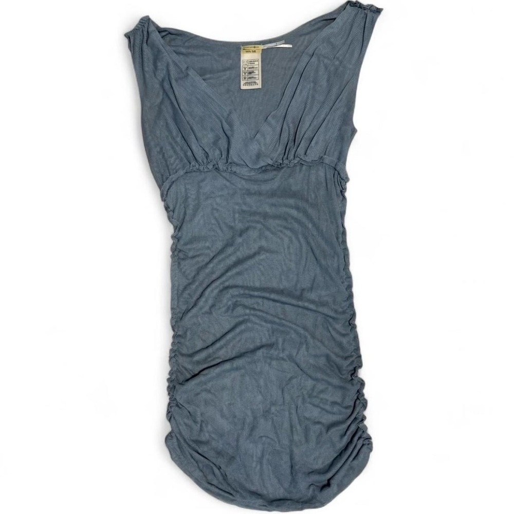 MaxStudio 100% Silk Ruched Sleeveless Dress Size Medium